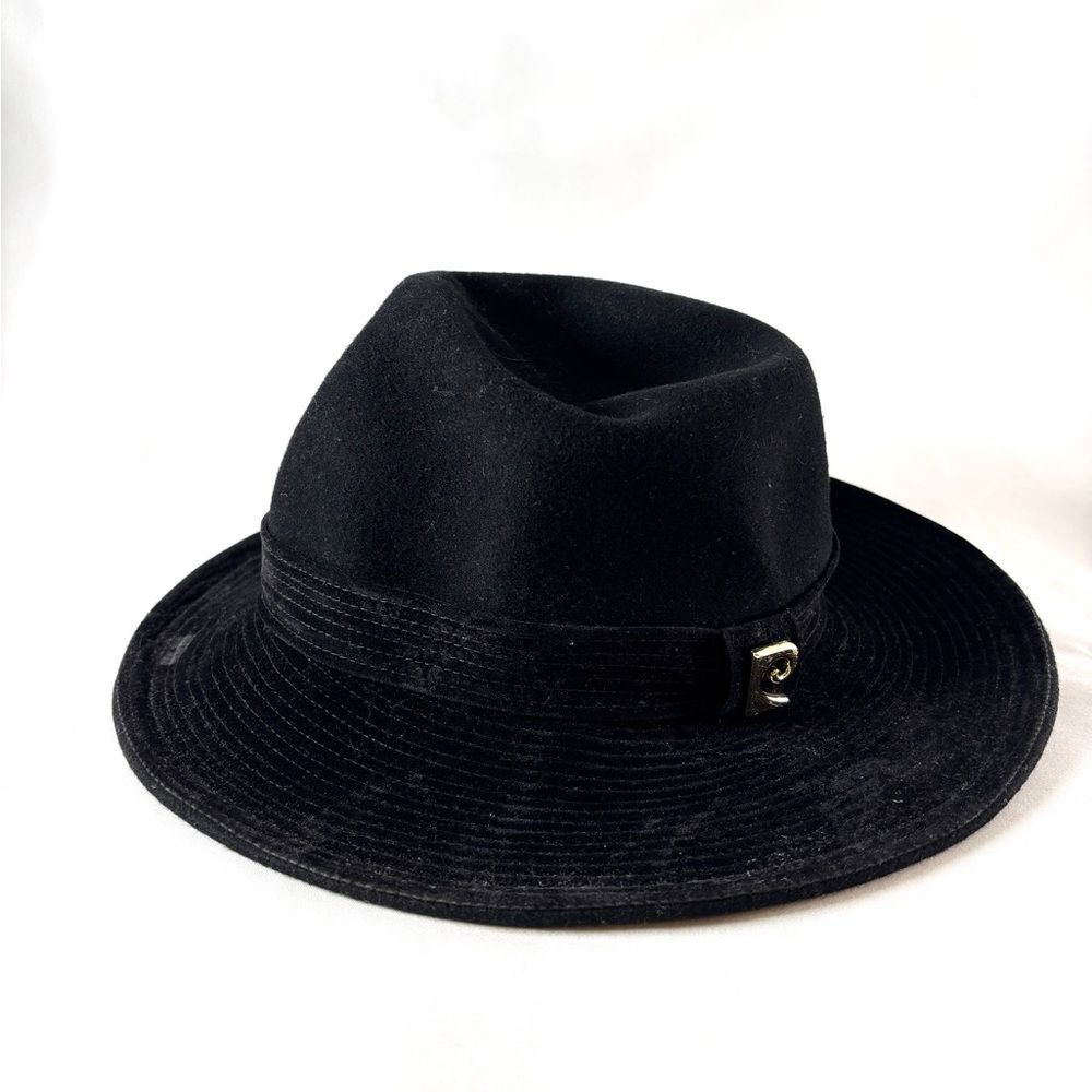 Vintage Pierre Cardin Black Felt Fedora | Classic French Designer Hat